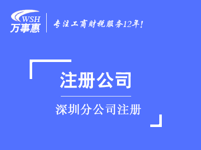 深圳分公司注册_代办分公司_如何怎么注册分公司-万事惠